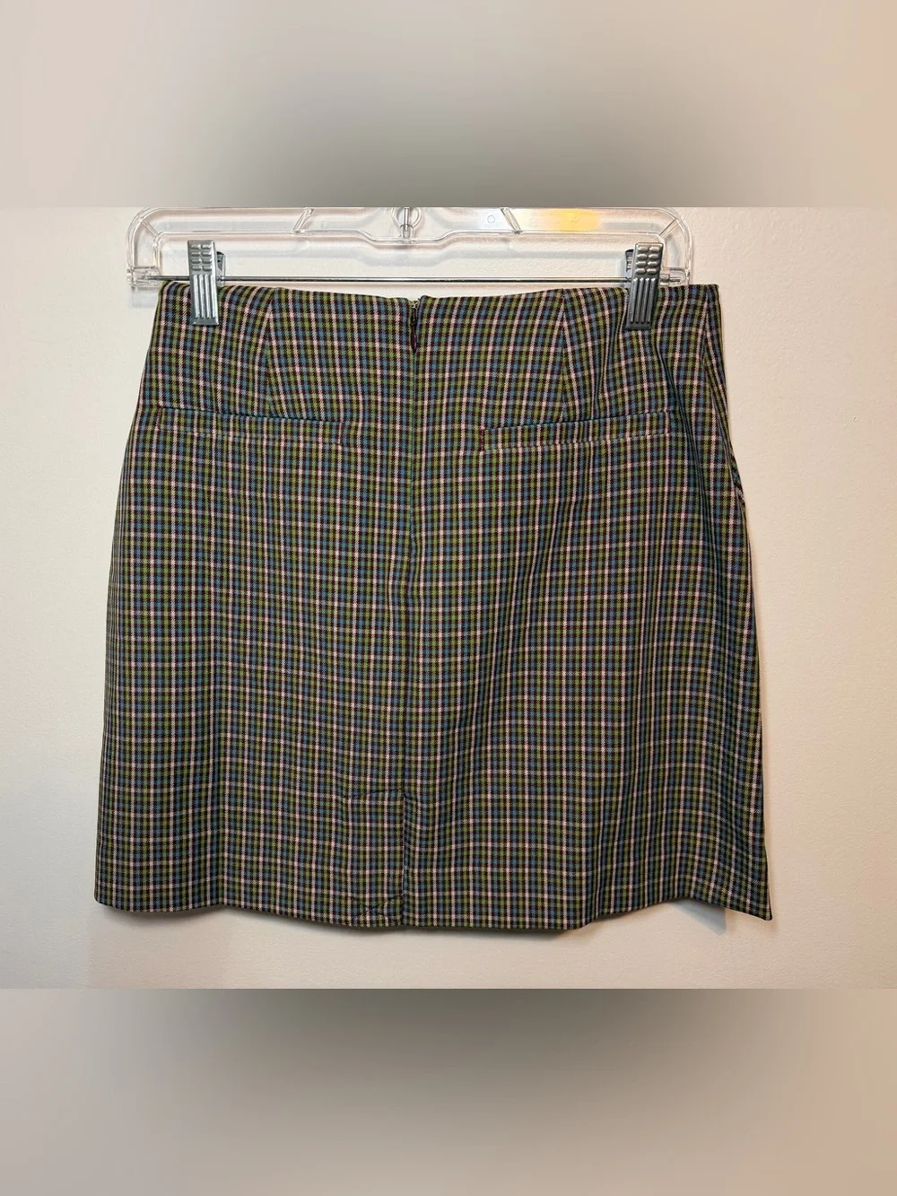 Tory Burch NWT‎ Pleated-Front Twill Golf Skirt  Winetasting Pin Check Size 2